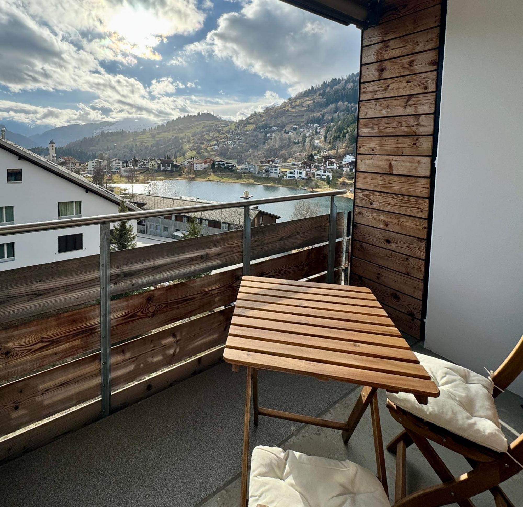 Studio Mit See- Und Bergblick Laax Exteriör bild