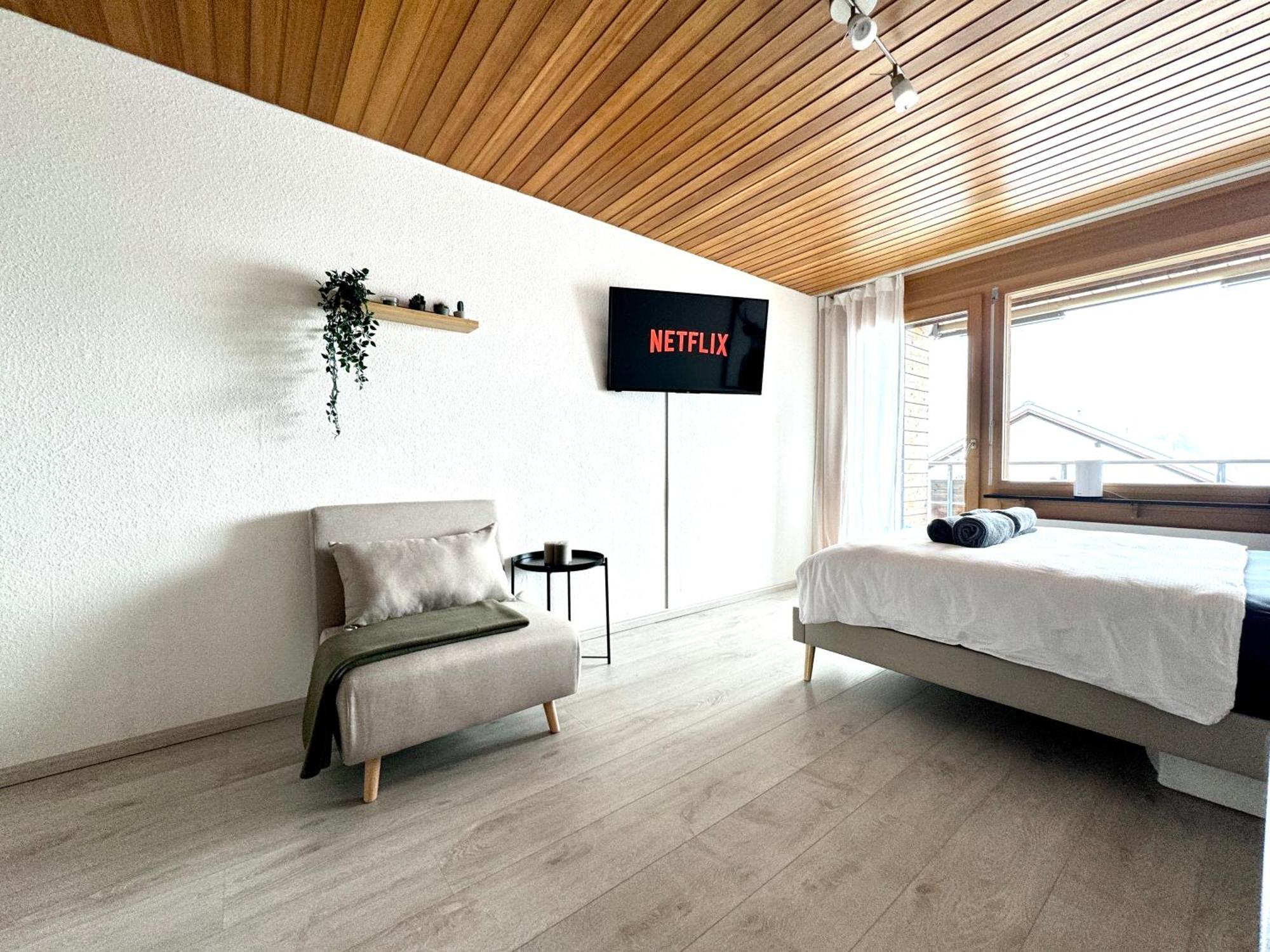 Studio Mit See- Und Bergblick Laax Exteriör bild